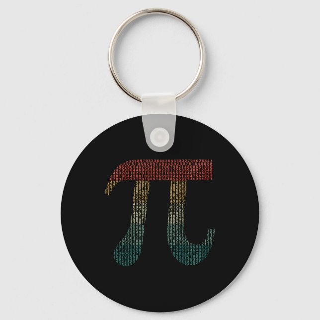 Porte-clés Chiffres de Pi dans les nombres du code source Pi  (Recto)
