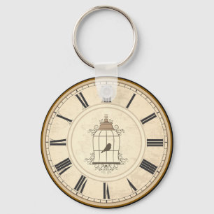 PORTE-CLÉS CHIFFRES ROMAINS ANTIQUES TEMPS RUSTIQUE 