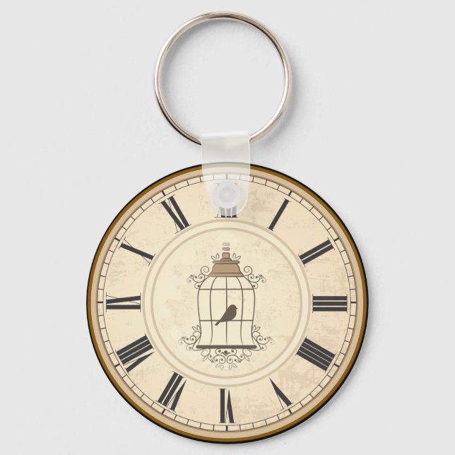 PORTE-CLÉS CHIFFRES ROMAINS ANTIQUES TEMPS RUSTIQUE  (Recto)
