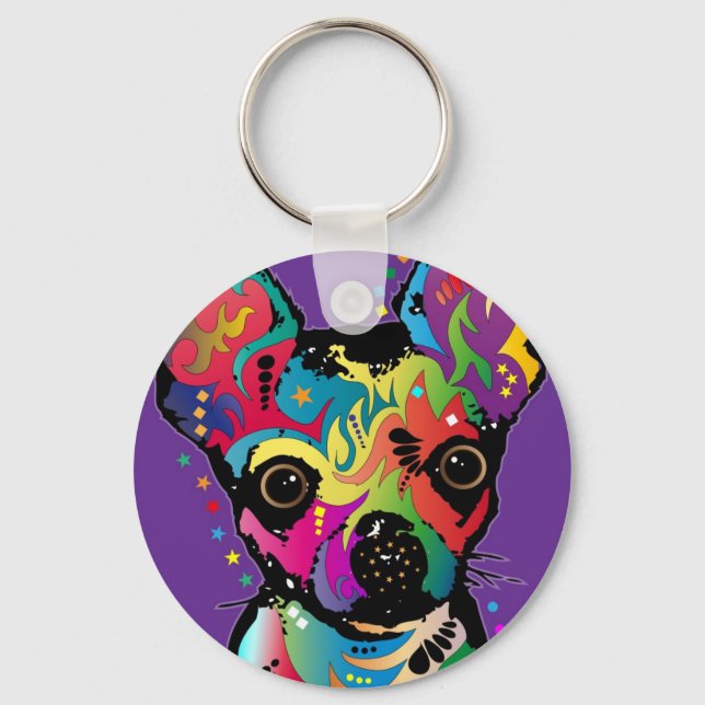 Porte-clés Chihuahua Art (Recto)