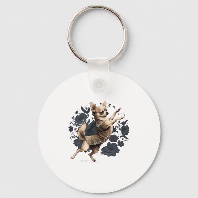 Porte-clés Chihuahua Ballerina Danse de ballet (Recto)