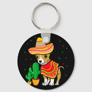 Porte-clés Chihuahua Chien Sombrero Cinco De Mayo