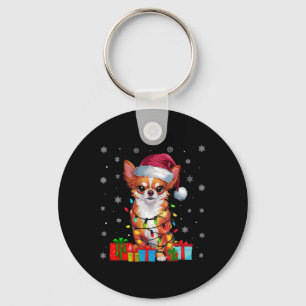 Porte-clés Chihuahua Chig Ugly Xmas éclaire Père Noël Chihuah