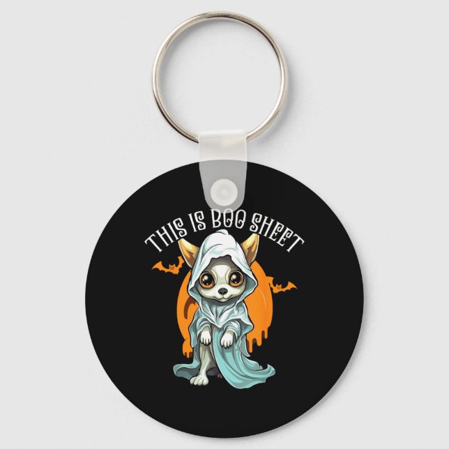 Porte-clés Chihuahua Halloween chiot farce ou friandise Squel (Recto)