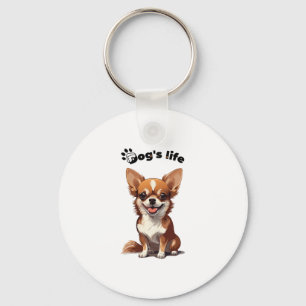Porte-clés Chihuahua heureux � Design mignon pour les amoureu
