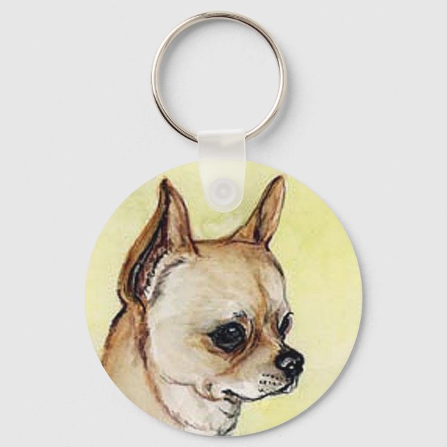 Porte-clés "Chihuahua" Porte - clé d'art pour chiens (Recto)
