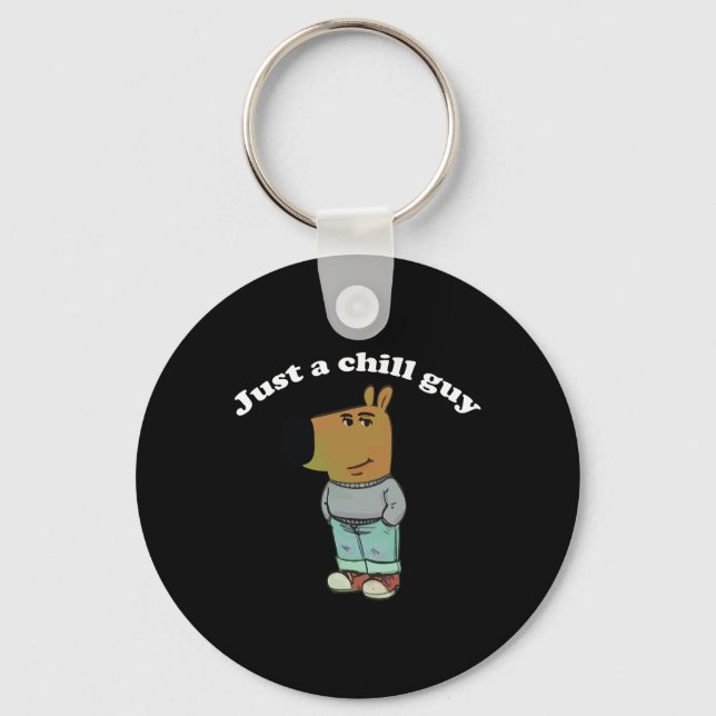 Porte-clés Chill Guys Funny Mème Cadeaux (Recto)