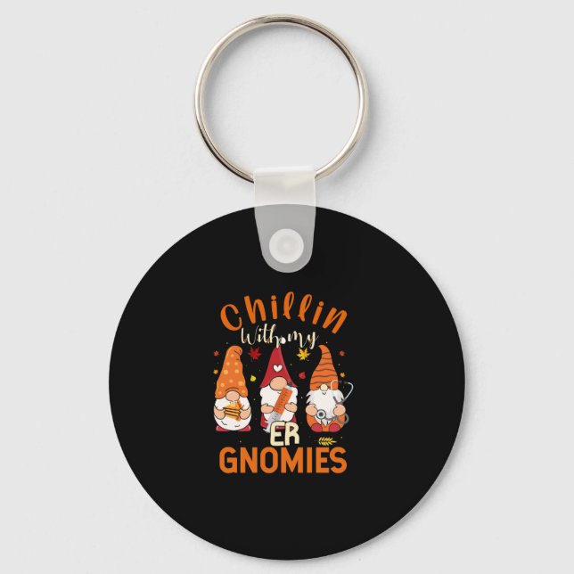 Porte-clés Chillin Avec Mes Gnomies ER Infirmière Gnome Thank (Recto)