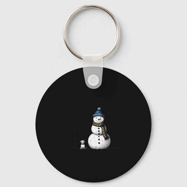 Porte-clés Chillin' Avec Mes Neiges Noël Snowman Frosté (Recto)