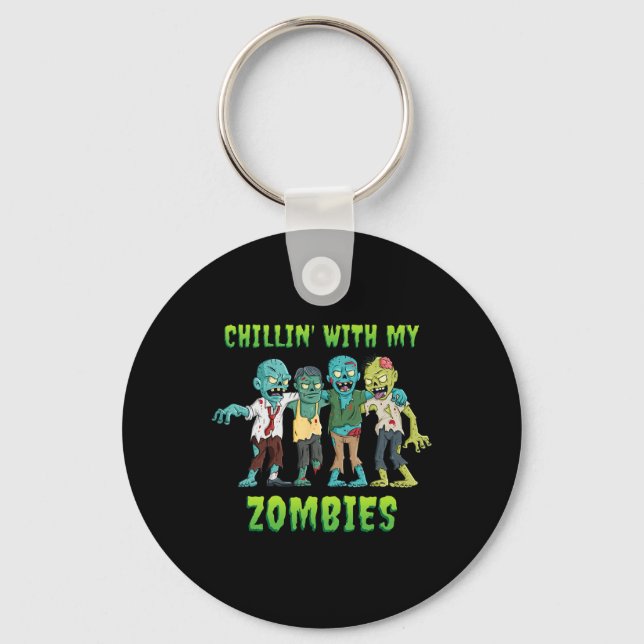 Porte-clés Chillin Avec Mes Zombies Halloween Garçons Enfants (Recto)