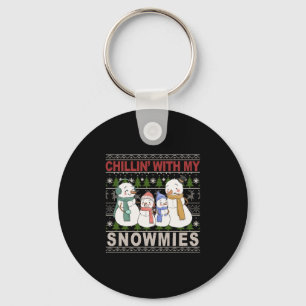 Porte-clés Chillin with My Snowmies Funny Ugly Christmas
