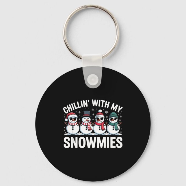 Porte-clés Chillin With My Snowmies Xmas Snowman Boys Girls M (Recto)