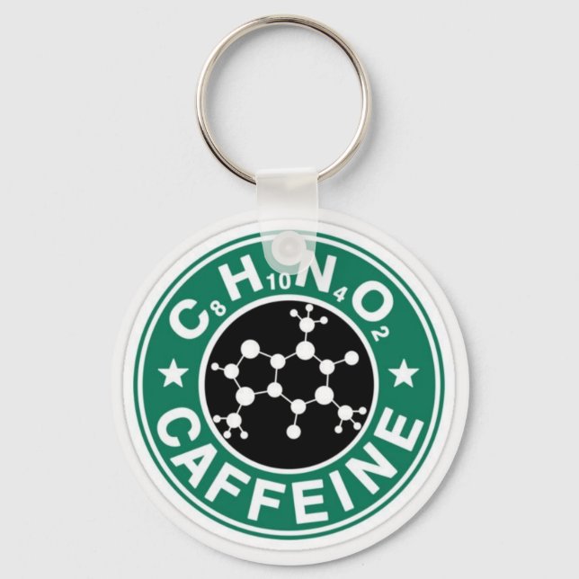Porte-clés Chimie de la caféine (Recto)