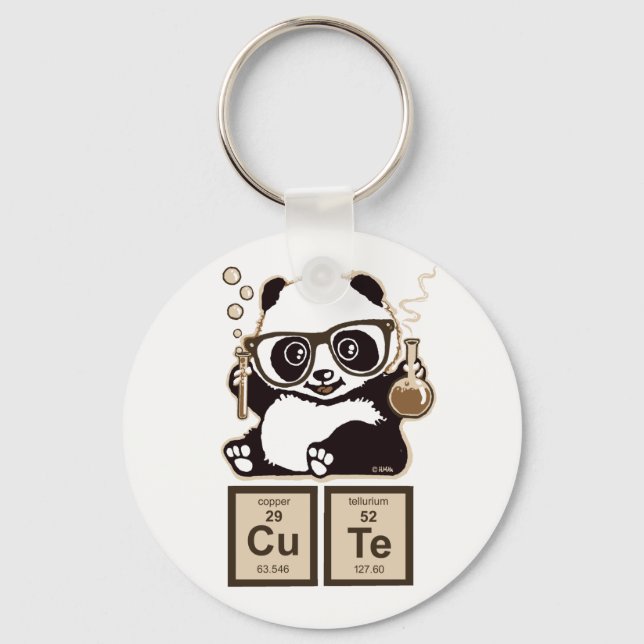 Porte-clés Chimie panda découvert mignon (Recto)