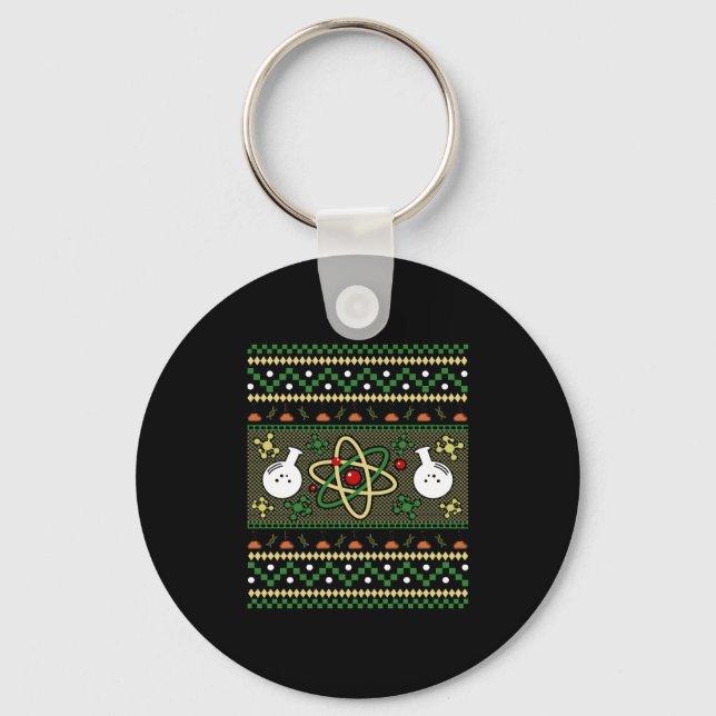 Porte-clés Chimie Vilain cadeau d'ingénieur de Noël (Recto)