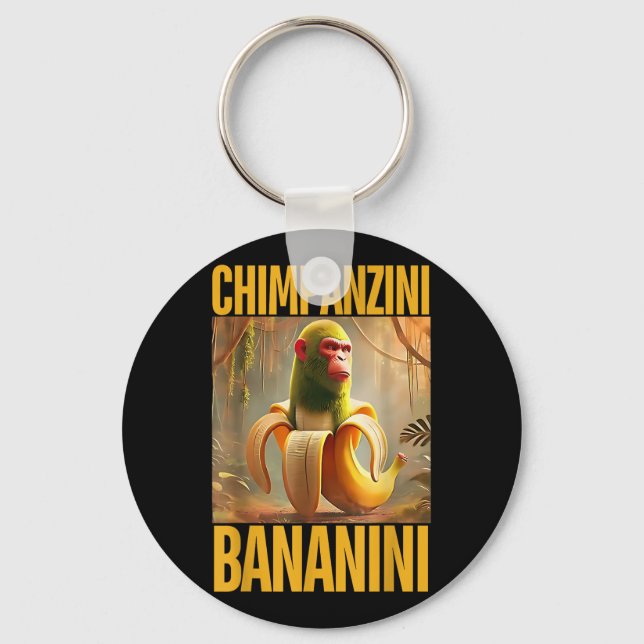 Porte-clés Chimpanzini Bananini Italien Brainrot Mème Garçons (Recto)