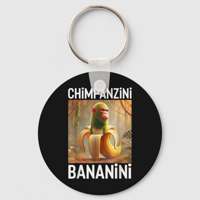 Porte-clés Chimpanzini Bananini - Mème Italien de Brainrot (Recto)