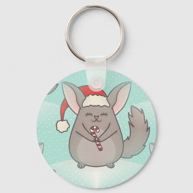 Porte-clés chinchillas de noël (Recto)