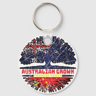 Porte-clés Chine Australie Australie Australie drapeau des ra