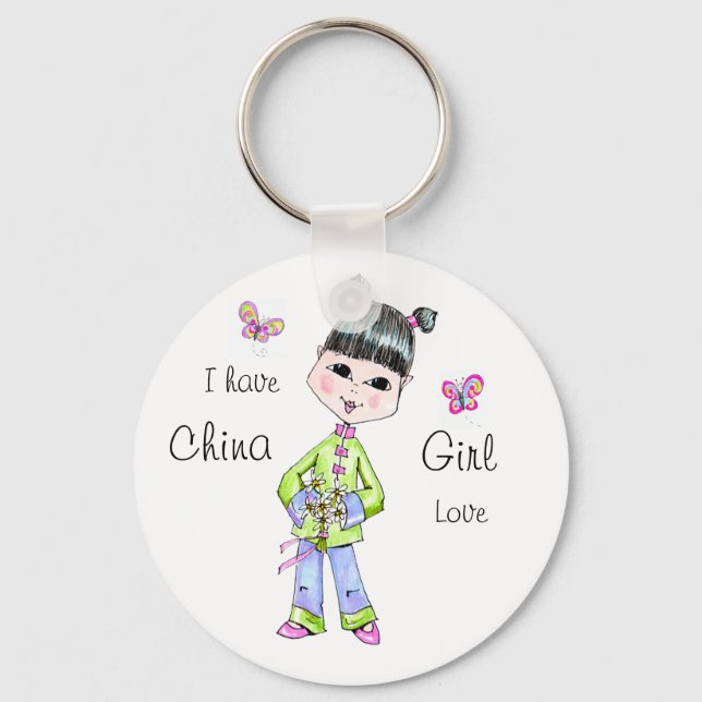 Porte-clés Chine Fille amour Porte - clé (Recto)
