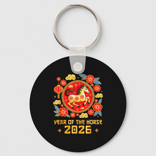 Porte-clés Chinese New Year 2026 Year Of The Horse Happy New  (Recto)