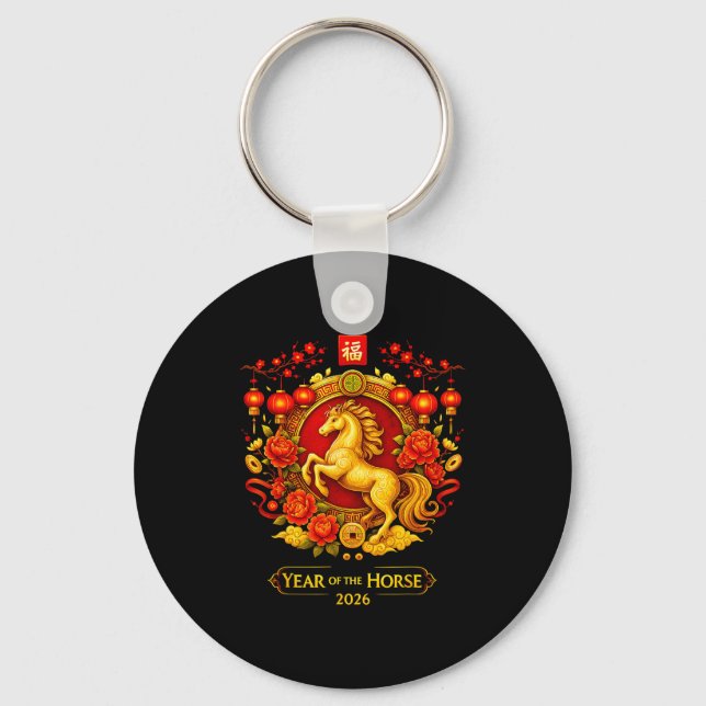 Porte-clés Chinese New Year 2026 Year Of The Horse Lunar New  (Recto)