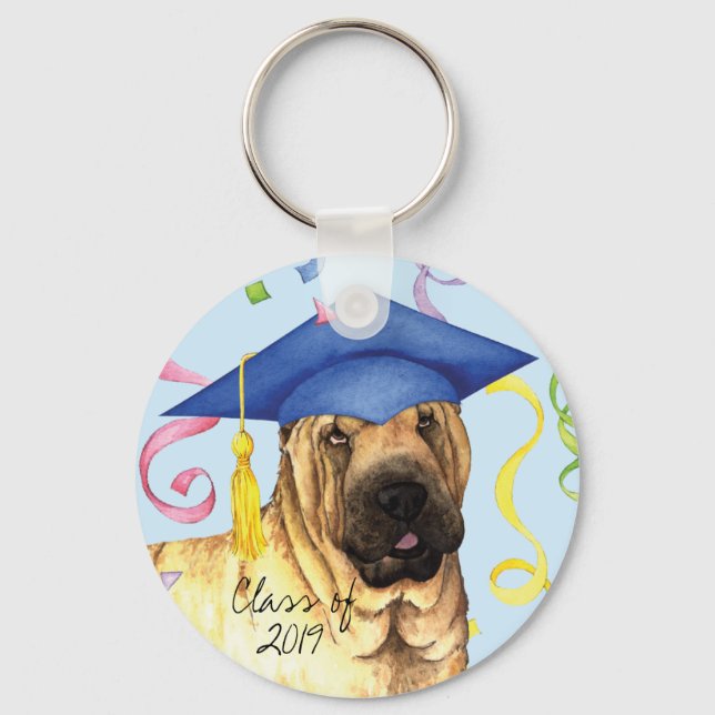 Porte-clés Chinese Shar-Pei Graduate (Recto)