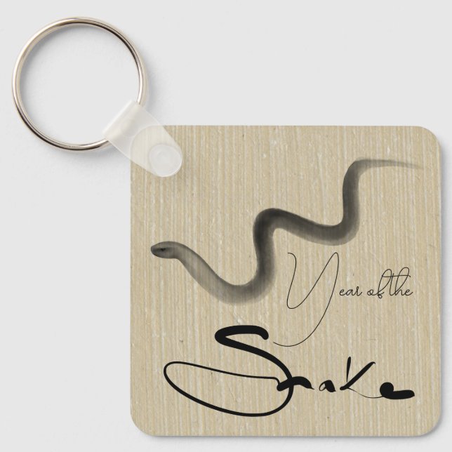 Porte-clés Chinois vietnamien original Snake Année Monogramme (Recto)