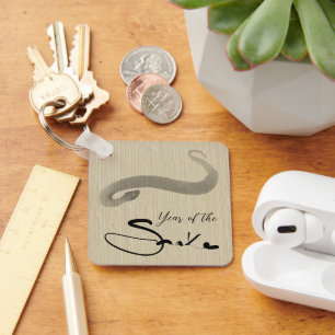 Porte-clés Chinois vietnamien original Snake Année Monogramme