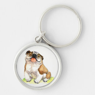 Porte-clés chiot bouledogue anglais