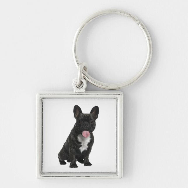 Porte-clés chiot bouledogue français mignon (Devant)