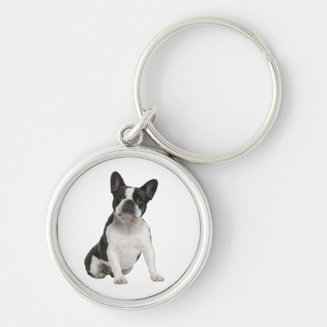 Porte-clés chiot Bouledogue Français mignon (Devant)