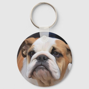 Porte-clés Chiot britannique de bouledogue