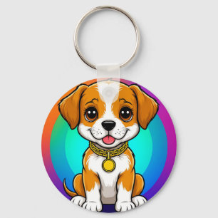 Porte-clés Chiot de dessin animé adorable