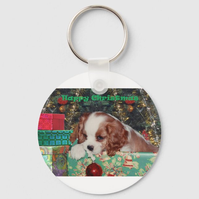 Porte-clés Chiot de Noël Blenheim (Recto)