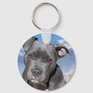 Porte-clés Chiot de Pitbull Terrier d'Américain