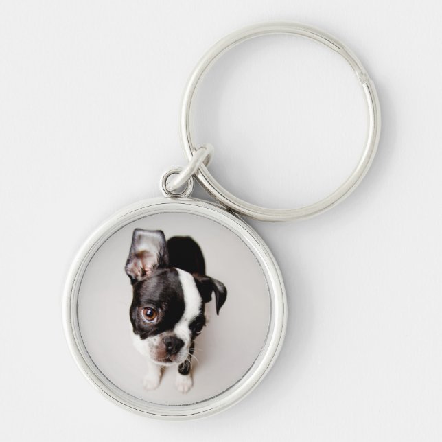 Porte-clés Chiot d'Edison Boston Terrier (Devant)