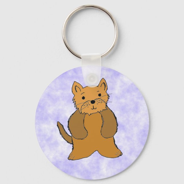 Porte-clés Chiot Dessin Animé Mignon (Recto)