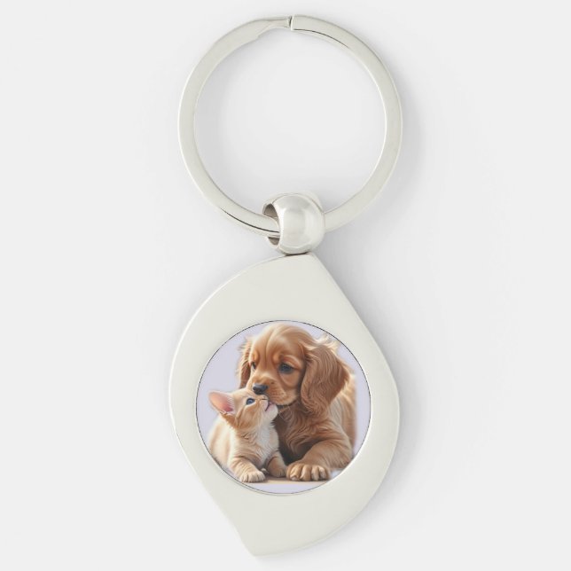 Porte-clés Chiot et chaton (Devant)