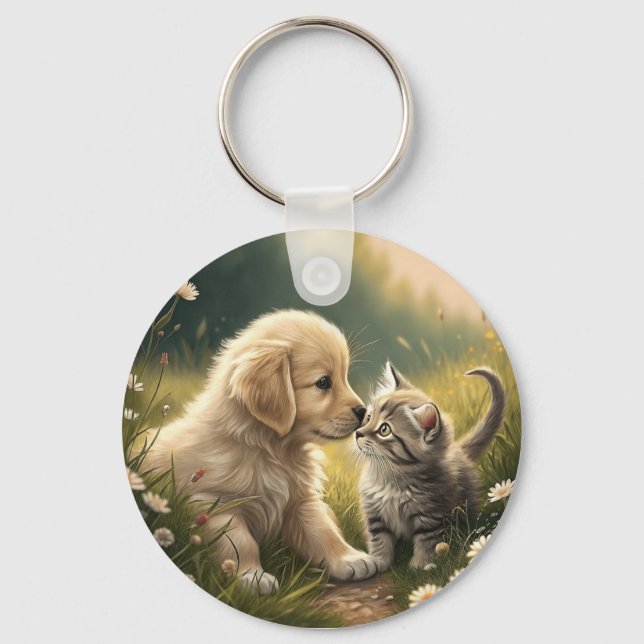 Porte-clés Chiot Et Kitten (Recto)
