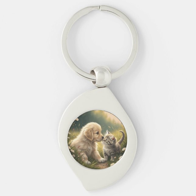 Porte-clés Chiot Et Kitten (Devant)