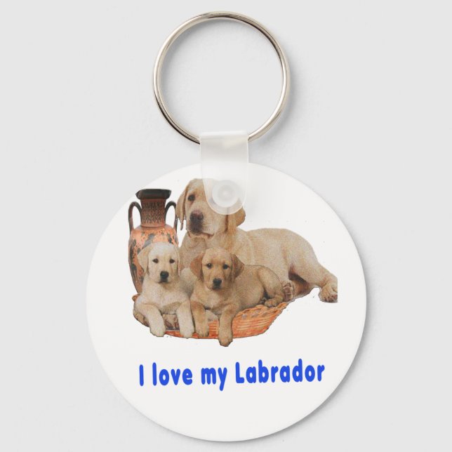 Porte-clés Chiot Labrador Retriever (Recto)