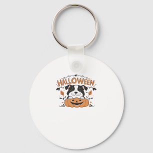 Porte-clés Chiot mignon en Citrouille � Halloween Chien illus