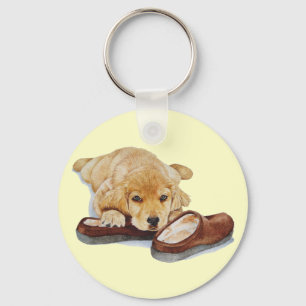 Porte-clés chiot mignon golden récupérateur chien peluches
