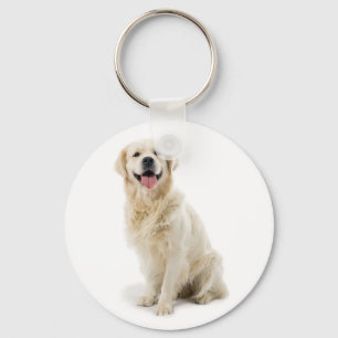 Porte-clés chiot Retriever doré heureux