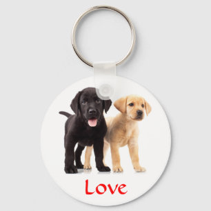 Porte-clés chiots Labrador Retriever Amour