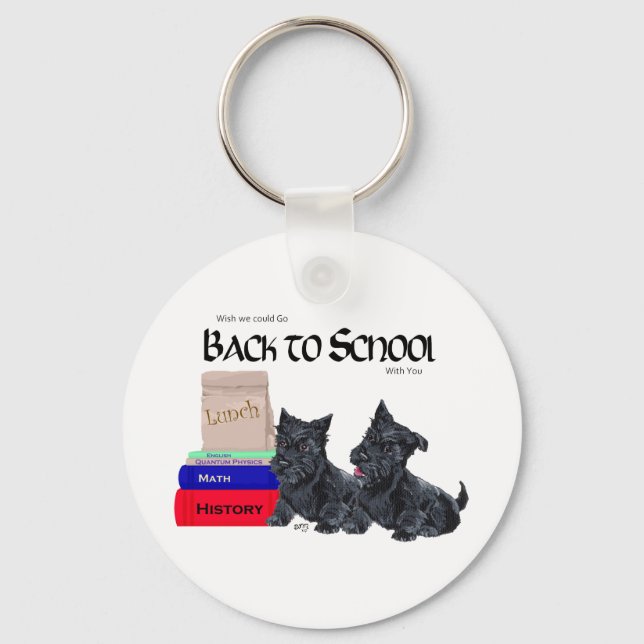 Porte-clés Chiots Scottie Rentrée des Classes (Recto)