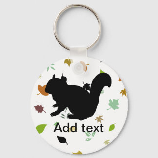 Porte-clés Chipmunk , Squirrel , illustration , (Black)