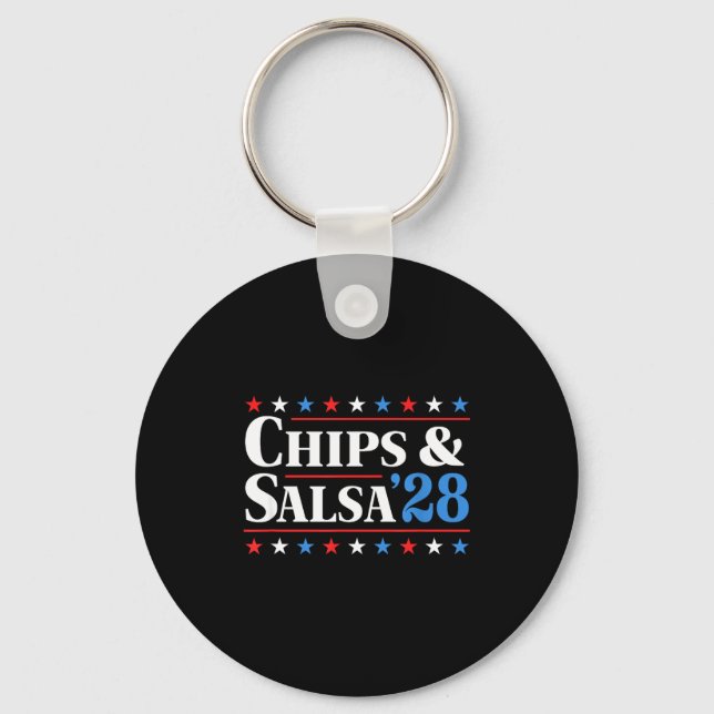 Porte-clés Chips And Salsa 2028 Funny Presidential Election 2 (Recto)