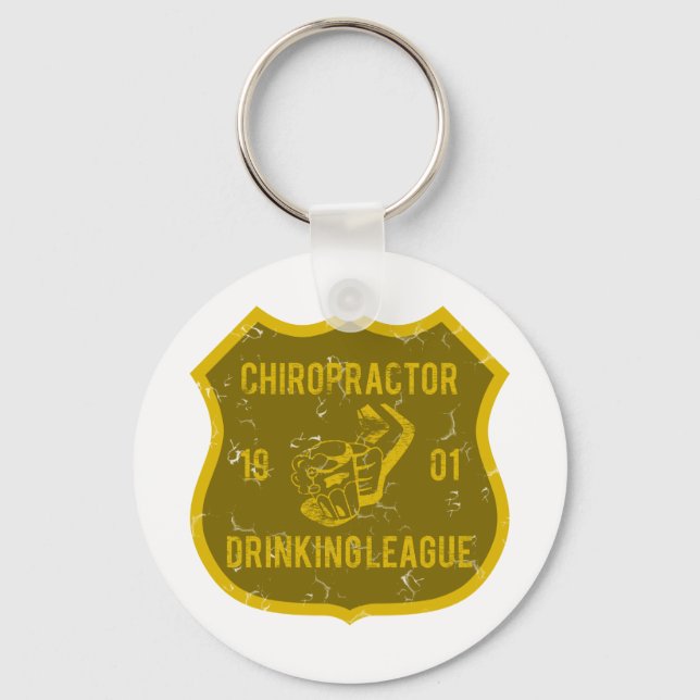 Porte-clés Chiropractor Drinking League (Recto)